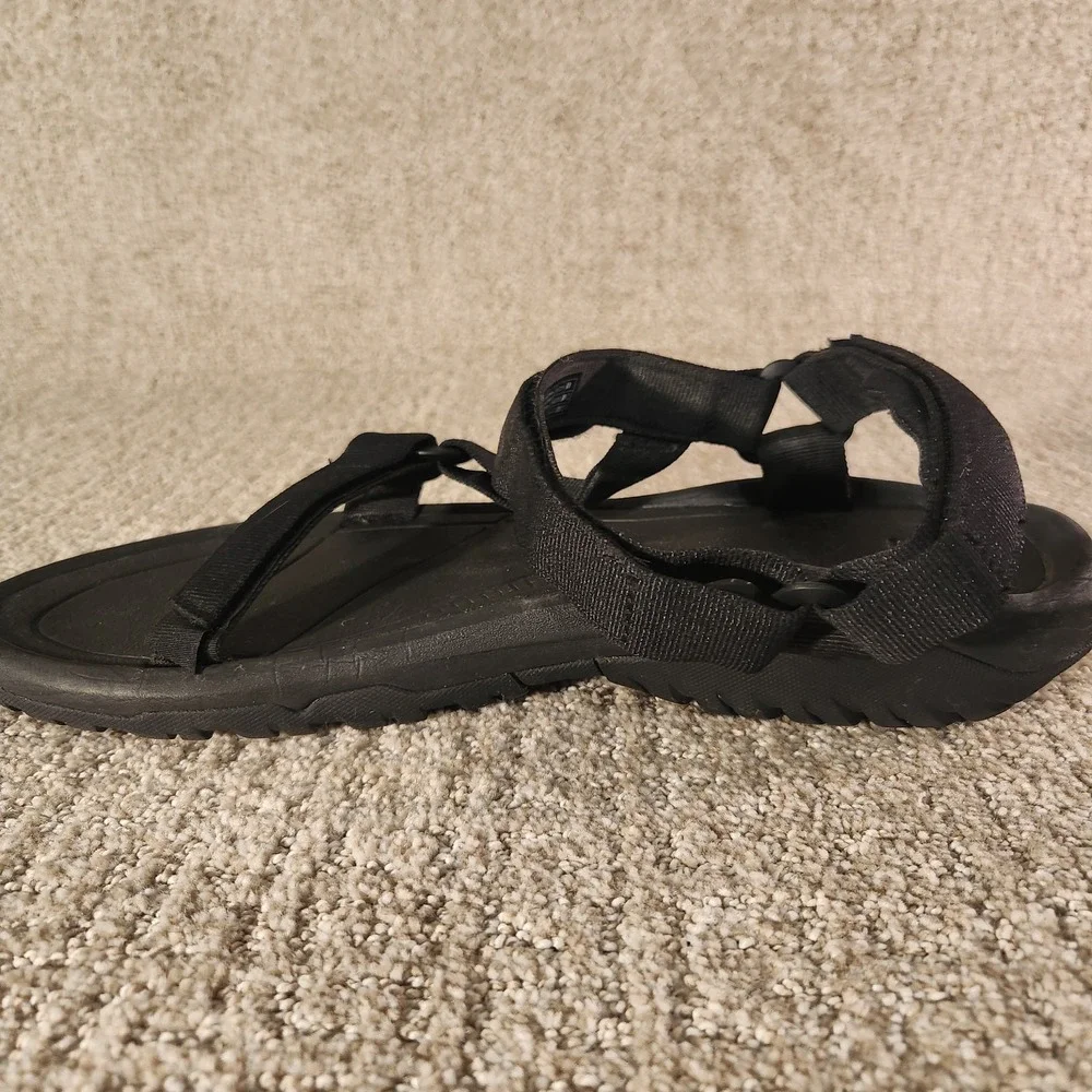 Mens Sandals Size 14 Teva Black Adjustable Straps 1019234 Slip On
